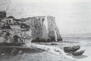 Die Felsen von Etretat nach einem Gewitter Gustave Courbet